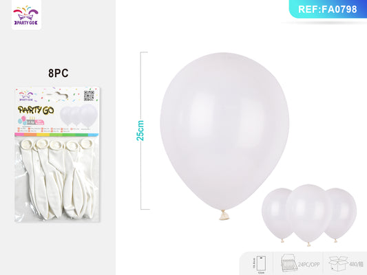 Globo Blanco Mate 2.2G 8Pc
