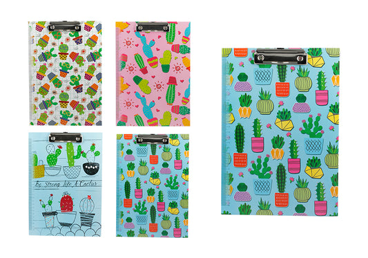 Portapapeles Con Clip A4 Diseño  Cactus