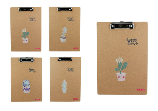 Portapapeles Con Clip A4 Diseño Cactus