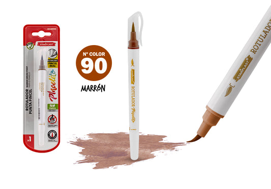 Rotulador Pincelito Punta Flexible 90 Marrón